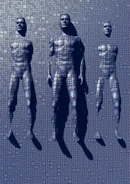 The design and construction of robots and androids. Illustration