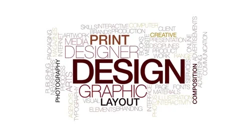 Design animated word cloud. Kinetic typography. Stock Footage 69188352