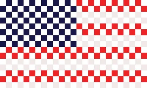 Design background america flag square pixel unique abstract 스톡 일러스트