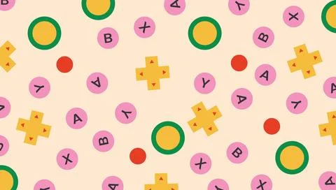 Design background button game fun bold vibrant unique design abstract Stock Illustration