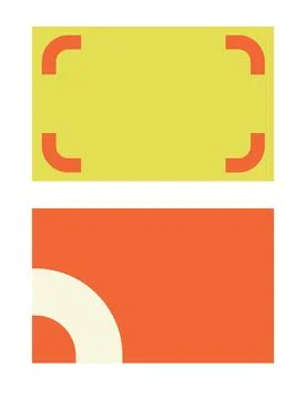 Design background camera corner frame unique yellow set Stock Illustration