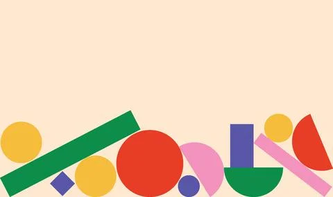 Design background geometric semi circle stack bold vibrant unique 스톡 일러스트