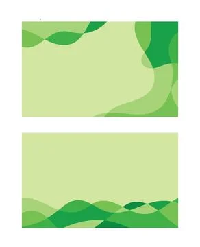 Design background green gradient liquid business card front and back unique Illustrazione stock