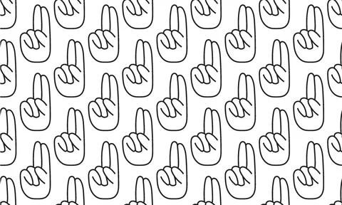 Design background hand gesture two line stroke abstract Stock Illustration