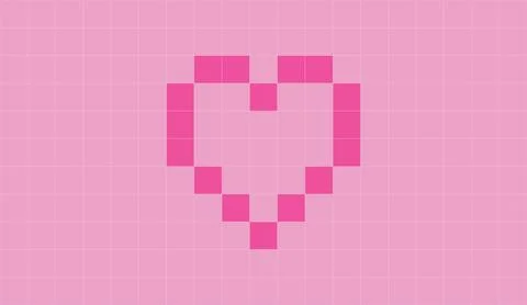 Design background love pixel pink unique design abstract Stock Illustration