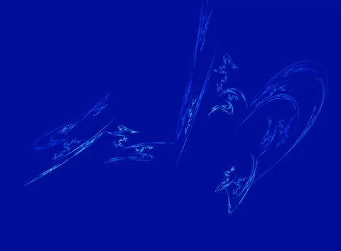 Design background made with fractal shapes in electric blue color, modern and Foto stock