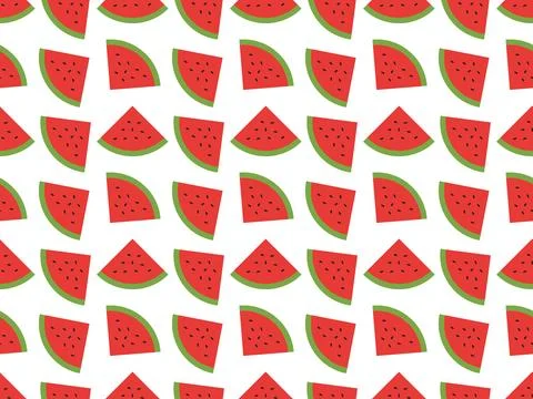 Design background pattern watermelon slice unique repeat Ilustração Stock