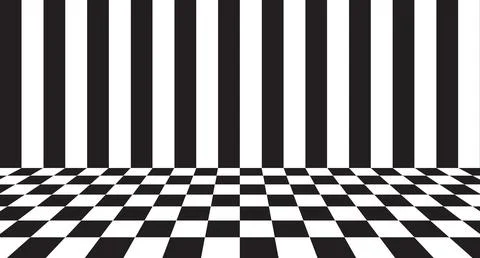 Design background perspective checkerboard unique abstract area room Illustrazione stock