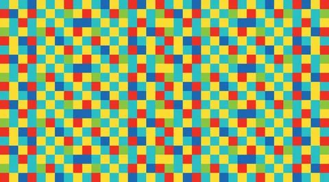 Design background pixel square bold colorful vibrant repeat Illustrazione stock