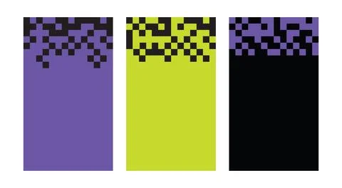 Design background rectangle portrait pixel tech lime Stock Illustration