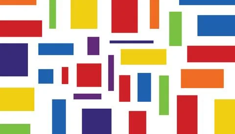 Design background square rainbow unique abstract Stock Illustration