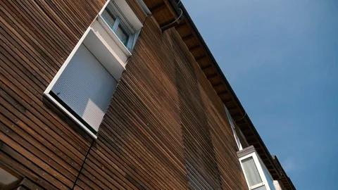 Design balcony with wide windows Stock Footage 86354414