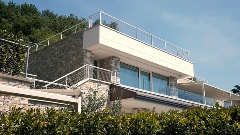 Design balcony with wide windows Stock Footage 86354608