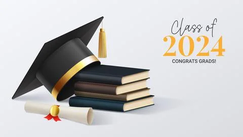 Design of banner for Class of 2024 Stock Illustration