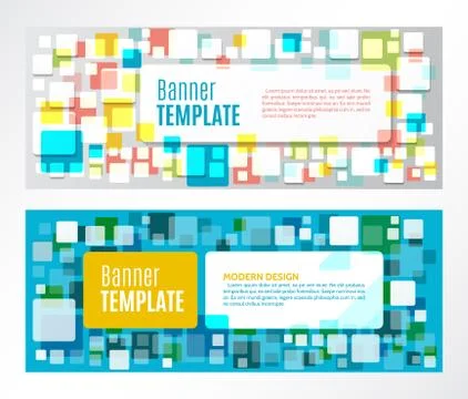 Design banner template for your web page and projects. Stock Illustration