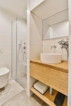 Design of bathroom Stock Photos