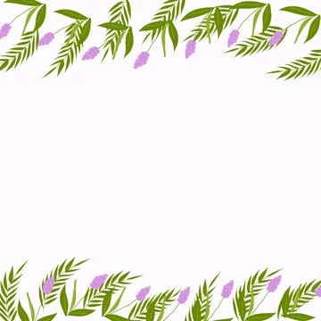 Design a beautiful frame of spring flowers. Illustrazione stock