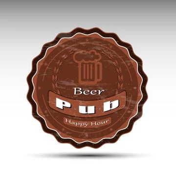 A design of beer mat Stock Illustration