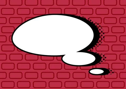 Design Of Blank Thought Bubbles. Graphic Design Of Text Displaying Copy Space イラスト素材