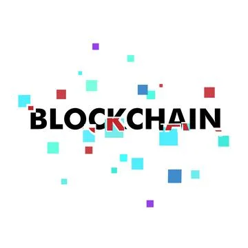 Design of blockchain process cryptocurrency Stock Illustration