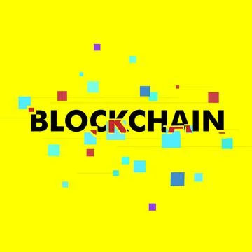 Design of blockchain process cryptocurrency Stockillustratie