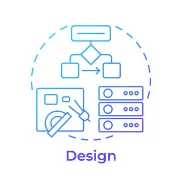Design blue gradient concept icon Stock Illustration