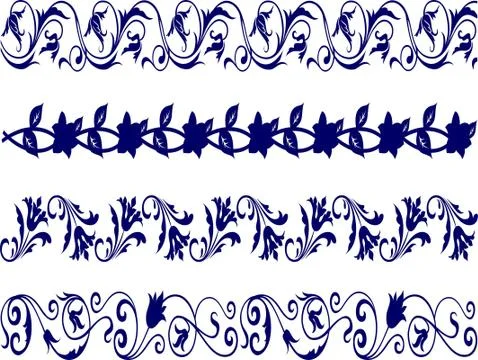 Design border Laser cut cnc panel design for metal, wooden room divider. Stock Illustration