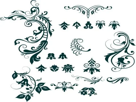 Design border Laser cut cnc panel design for metal, wooden room divider. Stock Illustration