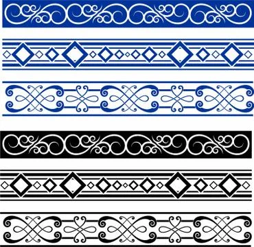 Design border Laser cut cnc panel design for metal, wooden room divider. Stock Illustration