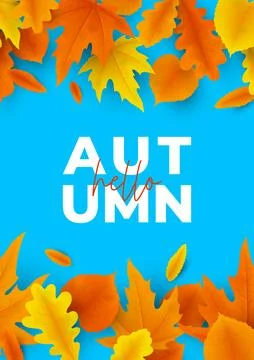 Design of bright autumn flyer Stock Illustration