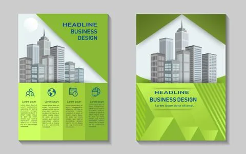 Design of brochure, layout template, catalog, magazine, flyer. Stock Illustration
