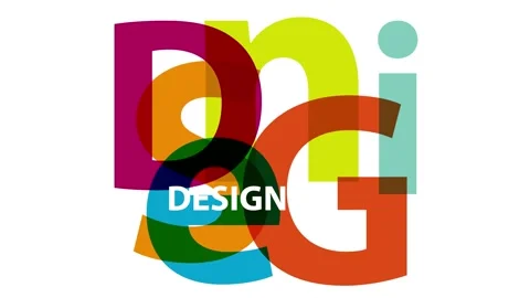 Design. Broken text, animated illustration in seamless loop Stock Footage 239894813