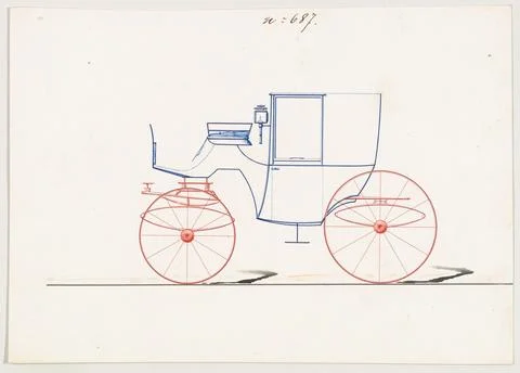 Design for Brougham, no. 687 185070 Brewster &amp; Co. American Brewster &amp; Comp.. Stock Photos