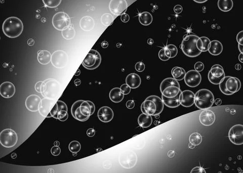Design bubbles texture with black and white  background Stock Illustration