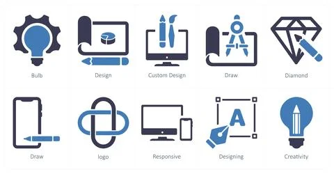 Design as bulb, design, custom design Stock Illustration