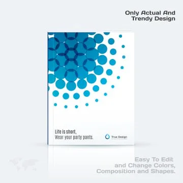 Design of business vector template, abstract brochure Stock Illustration