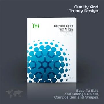 Design of business vector template, abstract brochure Illustrazione stock