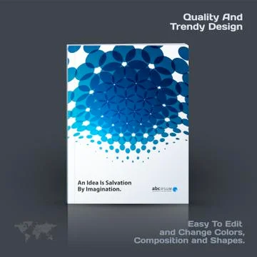 Design of business vector template, abstract brochure Stock-Illustration