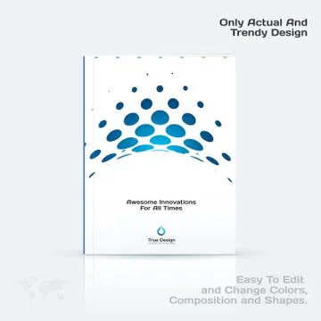 Design of business vector template, abstract brochure Stock Illustration