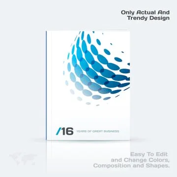 Design of business vector template, abstract brochure Stock Illustration