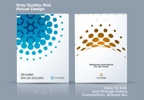 Design of business vector template, abstract brochure Stock Illustration