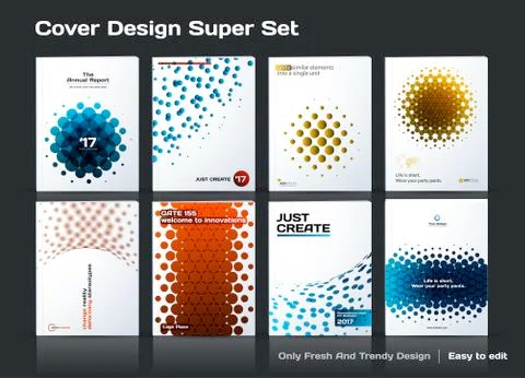 Design of business vector template, abstract brochure Stock Illustration