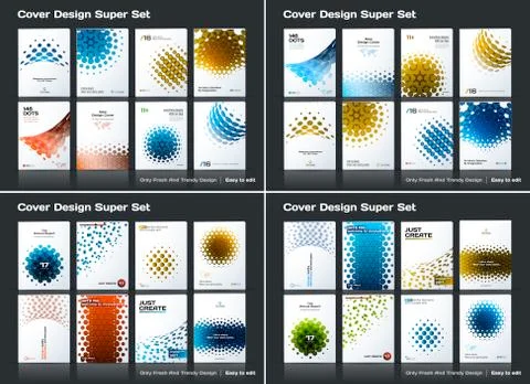 Design of business vector template, abstract brochure Stock Illustration