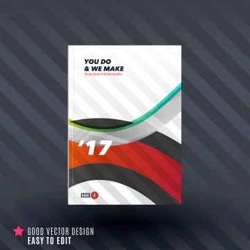 Design of business vector template, brochure, abstract annual report, cover Stock Illustration