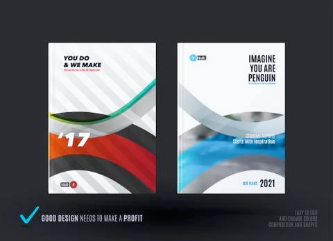 Design of business vector template, brochure, abstract annual report, cover Stock Illustration