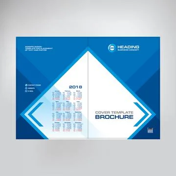 Design of catalog cover, booklet, flyer, creative composition of triangles, r Stock Illustration