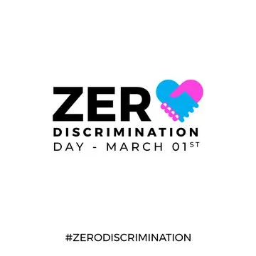 A design for celebrating zero discrimination day, march 1st. vector Stock Illustration