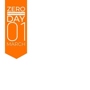A design for celebrating zero discrimination day, march 1st. vector Stock Illustration