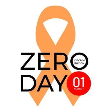 A design for celebrating zero discrimination day, march 1st. vector Stock Illustration
