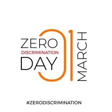 A design for celebrating zero discrimination day, march 1st. vector Stock Illustration